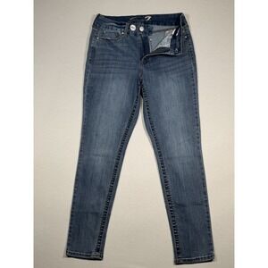 Seven7 Skinny Jeans Womens 14 Medium Wash Mid Rise Slim Stretch‎ Denim Blue